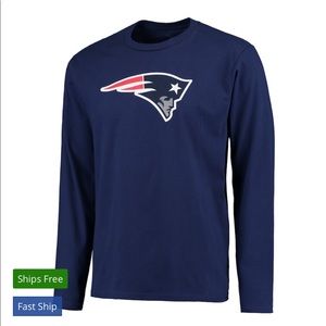 Men's New England Patriots Navy Long-Sleeve TShirt